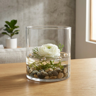 VCY0606A - Everyday Cylinder Glass Vase - 6"