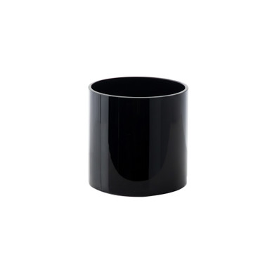 VCY0505BK - Black Glass Cylinder Vase - 5" x 5"