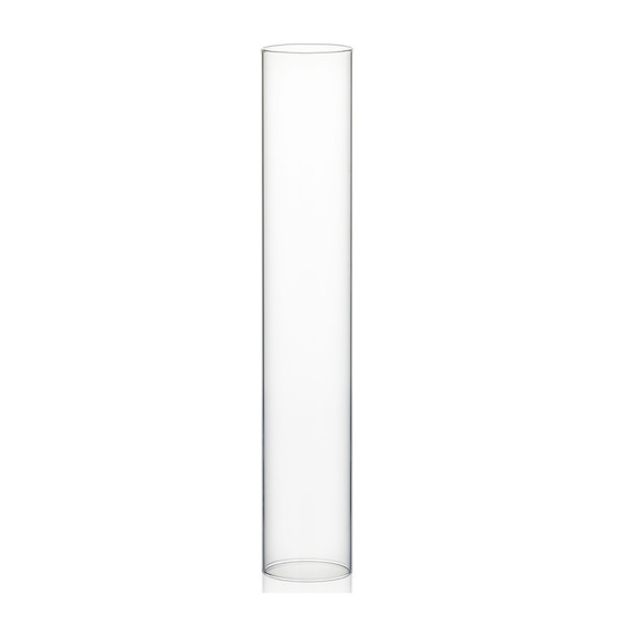 HST0424 - Clear Hurricane Candle Shade Chimney Tube  [No Bottom] - 4" x 24"