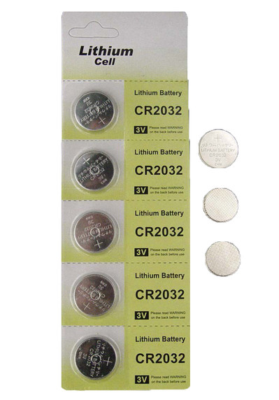 BATT2032 - CR2032 Lithium Coin Cell Battery, 3-Volt - (5 pc / 1card)