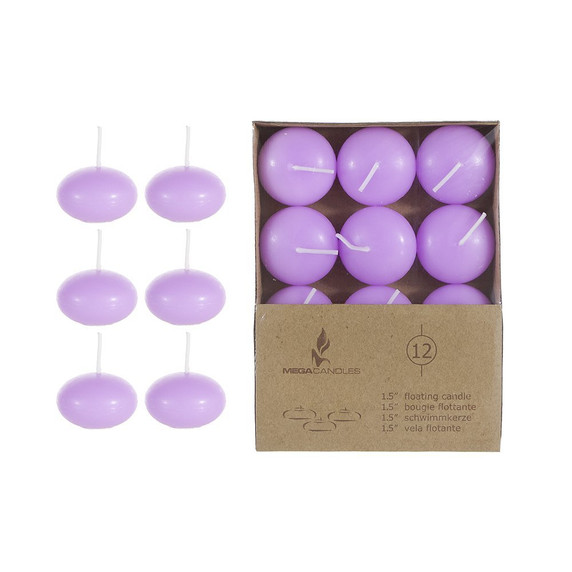 CGA077-LV 1.5" Floating Candles - Lavender (12 pcs/box)