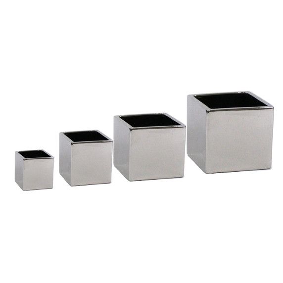 CSQ0404SV - Silver Square Cube - 3.75"