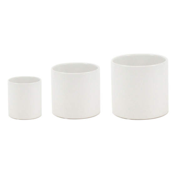 CYL5505WT - White Cylinder Ceramic - 5.5"x5" (12 pcs/case)