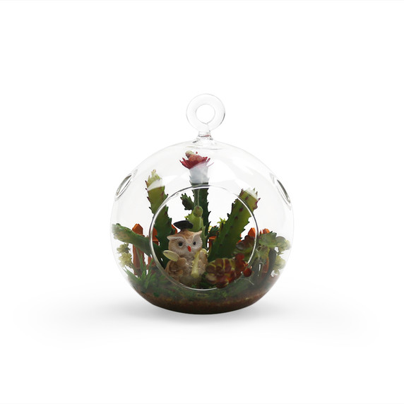 HCH0104 - Clear Hanging Glass Terrarium / Candle Holder-4"x5" (48pcs)