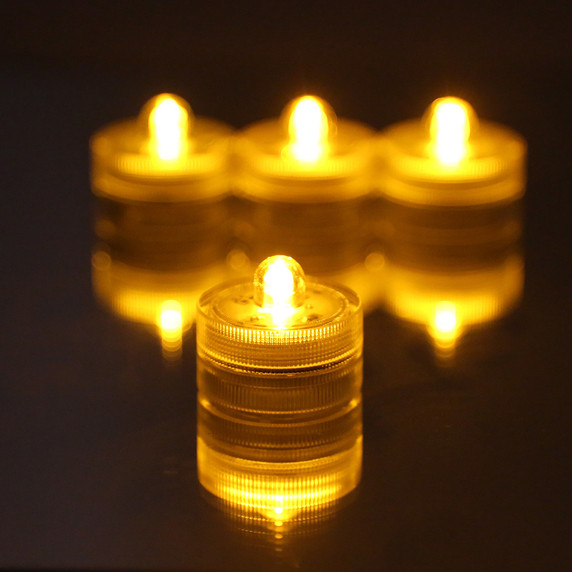 LED04AM Amber Submersible LED Decor Lights - Reusable