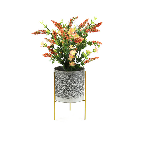 META011GD -  Reversible Gold Metal Vase Stand - 10.25" H  (1 pc)