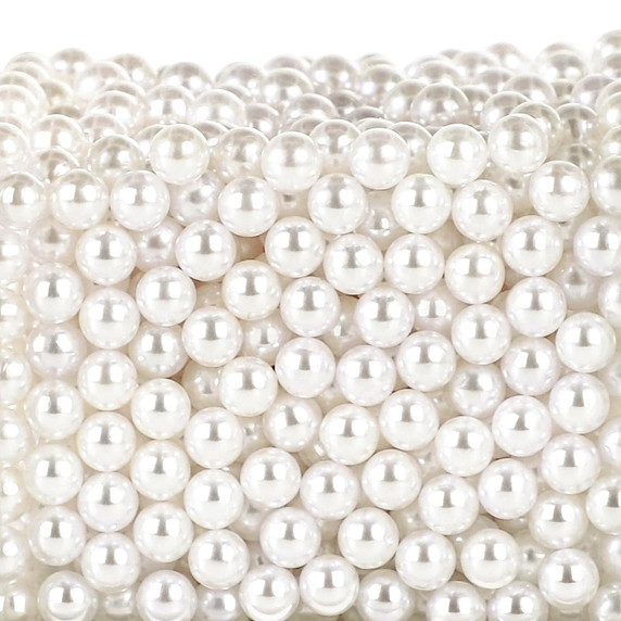 BEPR32IV - Medium Ivory Undrilled Plastic Faux Pearls - 1/2", 14mm