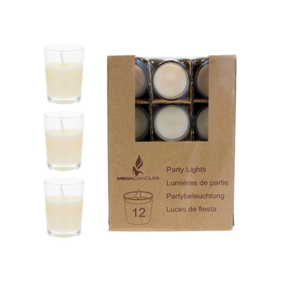 CGA106-I - 1.5" Prefilled Small Glass Votive Candle - Ivory (12 pcs/pack)