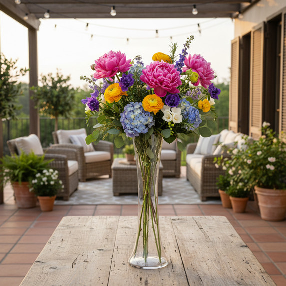 VCK0631 - Extra Large Slender Gathering Vase - 7" x 31"