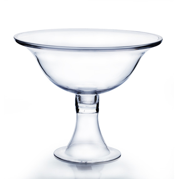 VCP1110 - Sculpted Rim Pedestal Bowl Vase - 10"