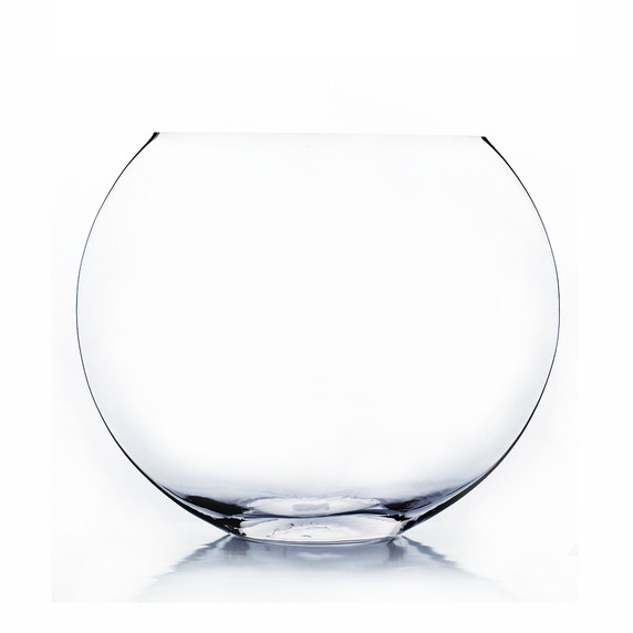 VMV1010 - Clear Moon Bowl Vase - 12"x10"