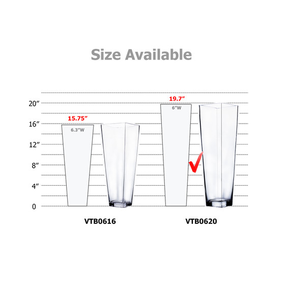 VTB0620 - Taper Down Block Vase - 20"