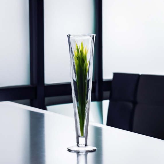 VTV0524 - Wide Pilsner Glass Trumpet Vase - 24"