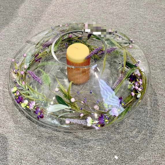 VUF2006 Clear UFO Bowl Vase - 20"D x 6"H (2PCS)