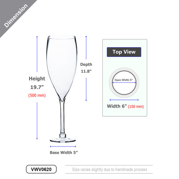 VWV0620 - Clear Wine Vase - 5x20