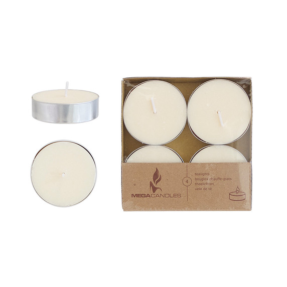 CGA061-I - 2.3" Diameter Mega Tea Light Candle - Ivory (4pcs/box)