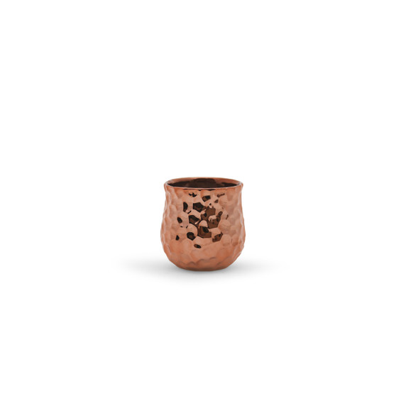 CUB5304RG - Unique Textured Rose Gold Pot - 4.3"