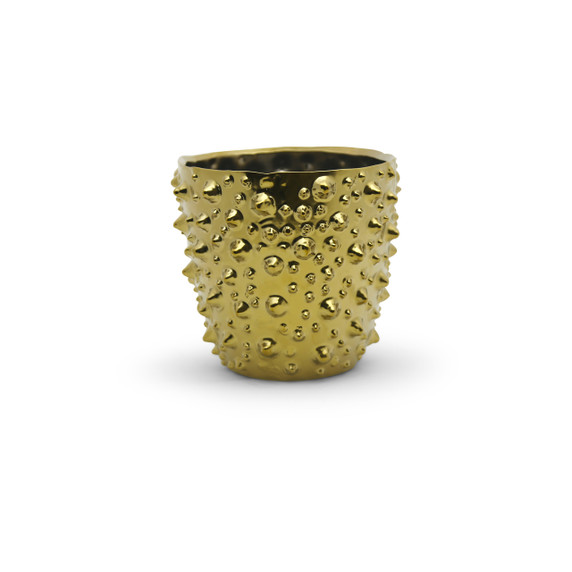 CUB6107GD Large Gold Spike Pot - 6.7" H (6 pcs)