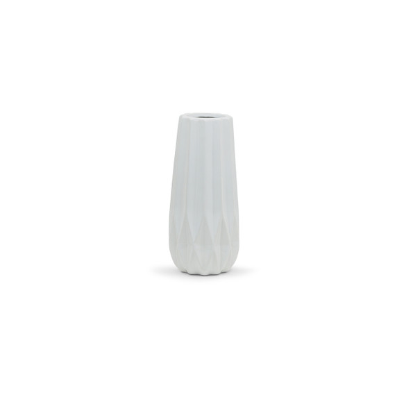 CUD0111WT Unique Modern White Vase - 11" H (12 pcs)
