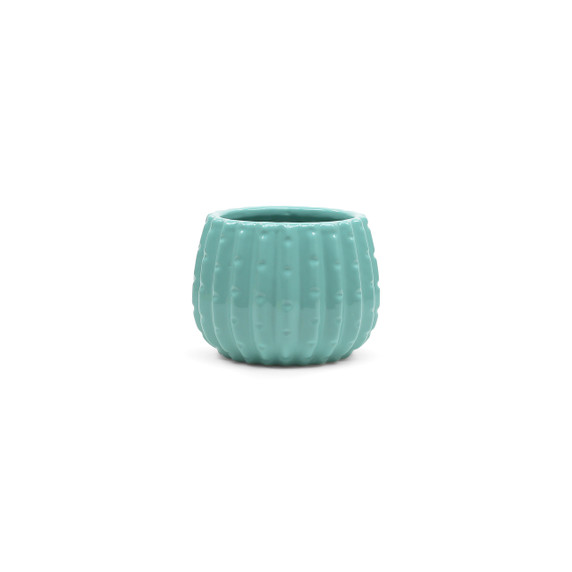 CUD2505TB Medium Teal Ceramic Cactus Pot - 5.7" H (8 pcs)