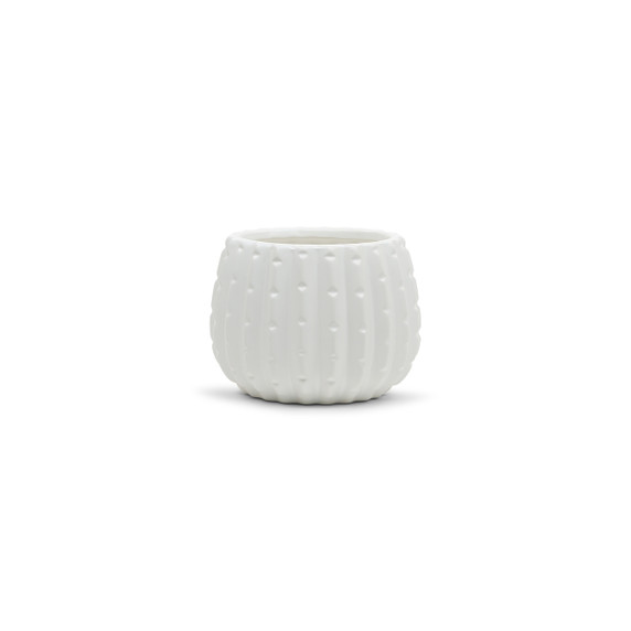 CUD2505WT Medium White Ceramic Cactus Pot - 5.7" H (16 pcs)