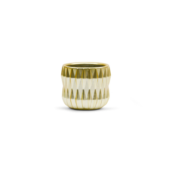 CUD8905GD - Medium Unique Gold Ceramic Pot - 5.1"