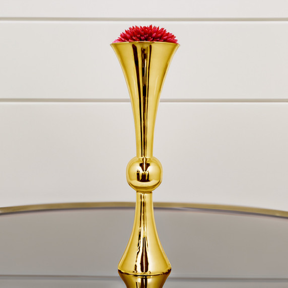 VTV2136GD - Gold Reversible Trumpet Vase - 36"