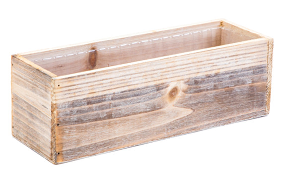 WBR1244WA -White Washed Wood Planter Long Box - 6" (6 pcs)