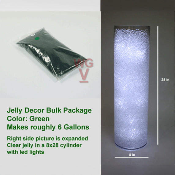 JDGR03 Jelly Decor -  Green, Small Jelly  (1 LB Bulk Bag)