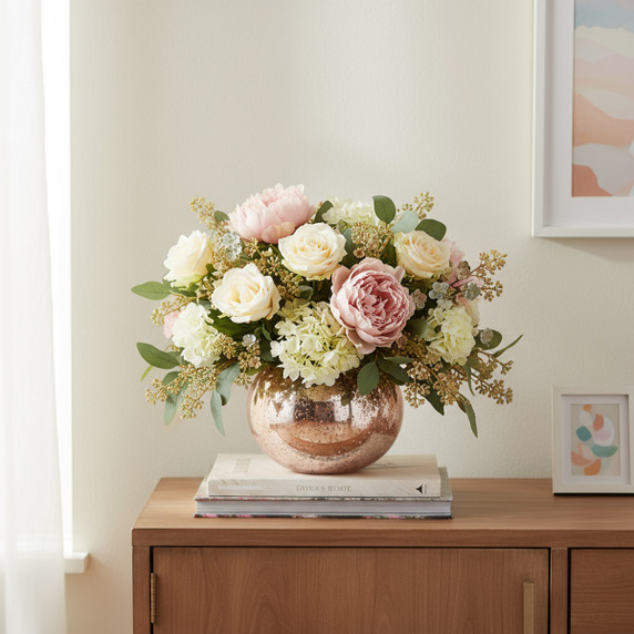 VBW0006RGS Rose Gold with Spots Bubble Bowl Vase - 6" (24 pcs)