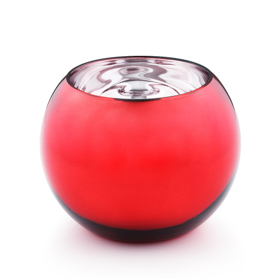 VBW0008RD - Metallic Red Bubble Bowl Vase - 8"