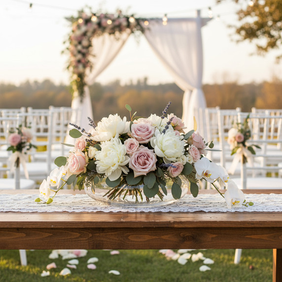 VBW1506 Clear Flat Oval Garden Bowl Vase -  12" W x 6" H (4 pcs)