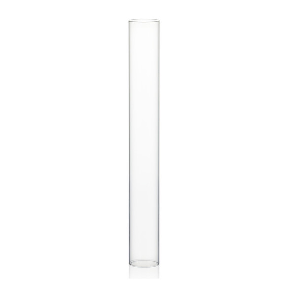 HST0216 - Clear Hurricane Candle Shade Chimney Tube (NO Bottom) -  2" x 16" (24 pcs/case)