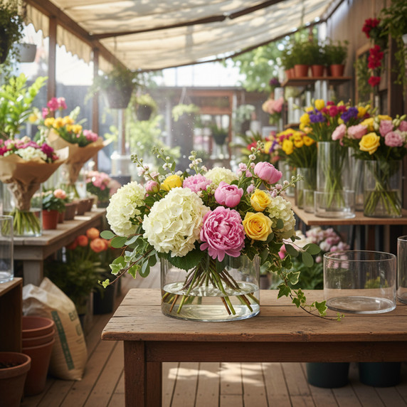 VCY1206 - Clear Cylinder Glass Vase - 12" x 6" (4 pcs/case)