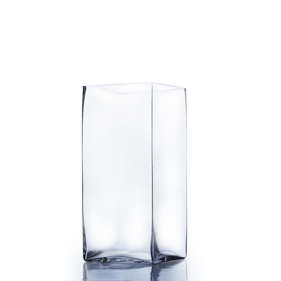 VBV0510 - Square Block Glass Vase - 5" x 10"H (6 pcs/case)