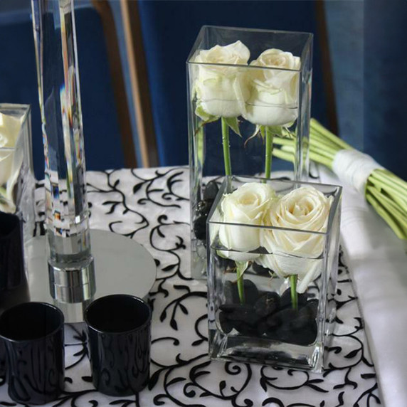 VBV3405 - Glass Block Vase - 3"x4"x5"H (12 pcs/case)