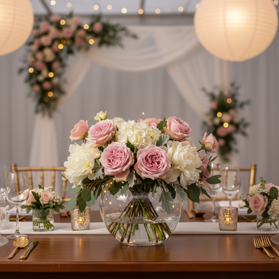 VBW0608 Clear Bubble Bowl Vase - 7.5"x8" (4pcs)