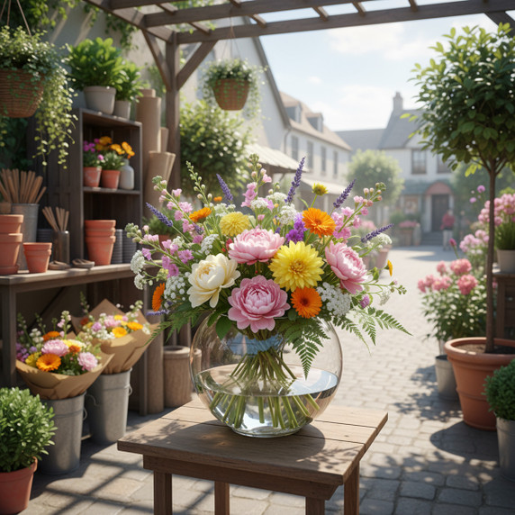 VBW1210 - Bubble Bowl Glass Vase - 12"x10"