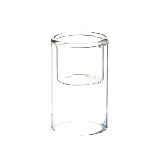 VCH0204 - Clear Cylinder Raised Votive Candle Holder - 4"