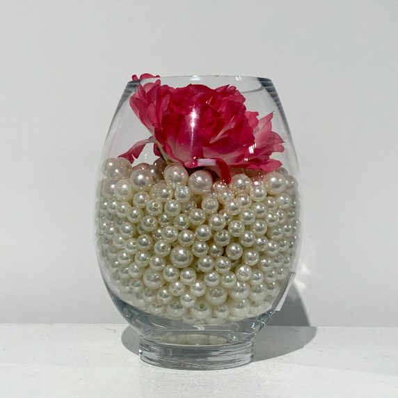 VCH0307 - Candle Holder Glass Vase - 3"x7"