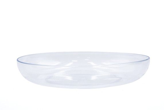 PL090CL - Clear Plastic Lomey Designer Dish - 9"