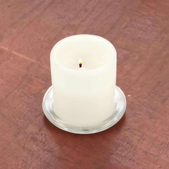 VOT1304 - Glass Pillar Candle Plate - 4"