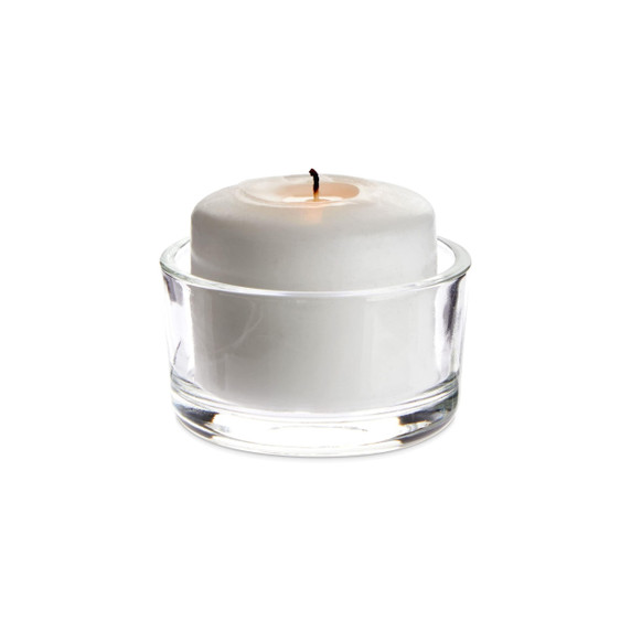 VOT0201 - Clear Glass Tealight Candle Holder - 1.25"x2"