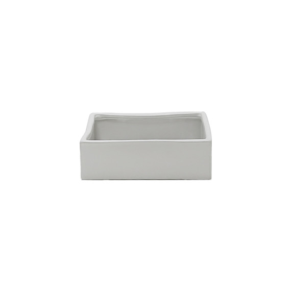 CBC1004WT - White Low Square Block - 10"x4"