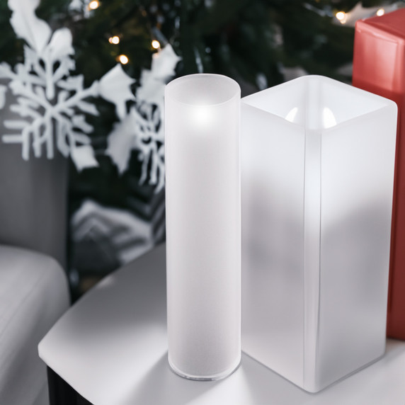 HST2514FR - Frosted Glass Hurricane Candle Shade Chimney Tube [No Bottom] - 2.5" x 14"