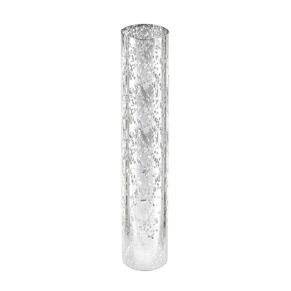 HST2514SS - Silver Speckled Glass Hurricane Candle Shade Chimney Tube [No Bottom] - 2.5" x 14"