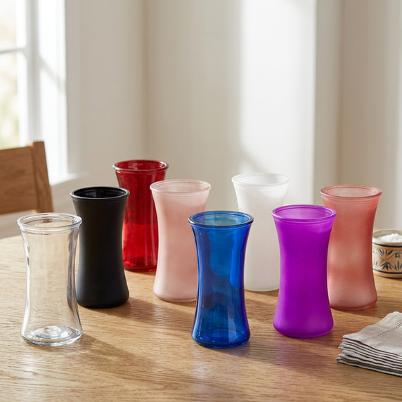 VMB4508 - Gathering Vase, Machine Pressed - 8" (Various Colors)