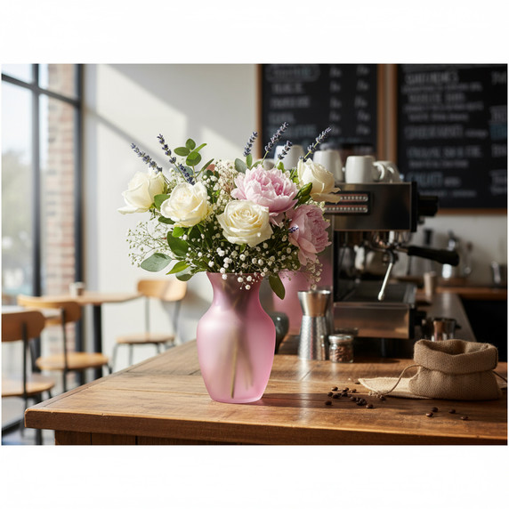 VMA1099 - Rose Bouquet Vase, Machine Blown - 8" (Various Colors)