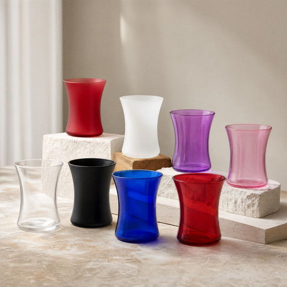 VMA1111 - Rosario Vase, Machine Blown - 8" (Various Colors)