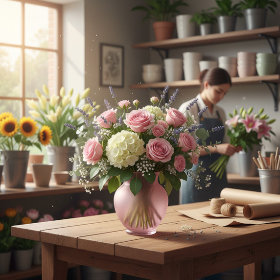 VMA1022 - Dunham Urn Vase, Machine Blown - 7.5" (Various Colors)